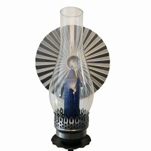 Vintage 14" Wall Hanging  Metal Candle Holder w/Glass Globe